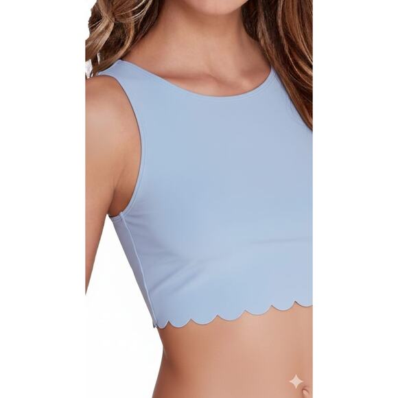 Bloomingdale's Tops - AQUA Athletic Scallop-Hem Crop Top – Exclusive to Bloomingdale’s